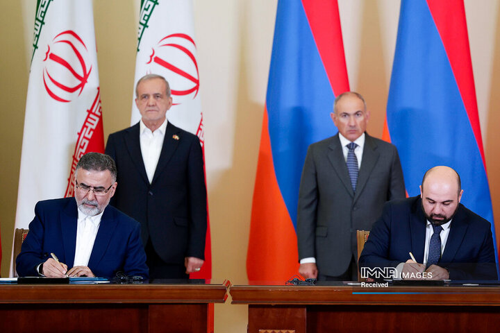 امضای بیانیه مشترک و اسناد همکاری میان ایران و ارمنستان