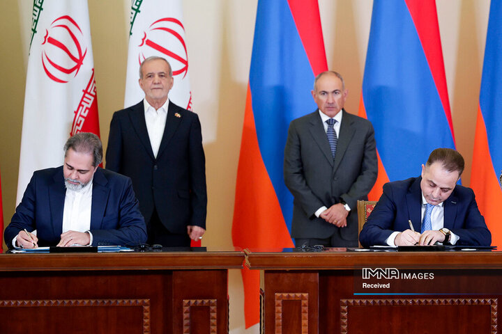 امضای بیانیه مشترک و اسناد همکاری میان ایران و ارمنستان