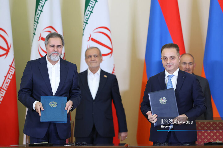 امضای بیانیه مشترک و اسناد همکاری میان ایران و ارمنستان