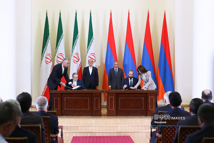 امضای بیانیه مشترک و اسناد همکاری میان ایران و ارمنستان