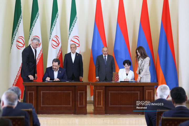 امضای بیانیه مشترک و اسناد همکاری میان ایران و ارمنستان