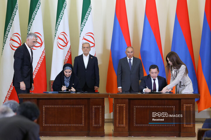 امضای بیانیه مشترک و اسناد همکاری میان ایران و ارمنستان