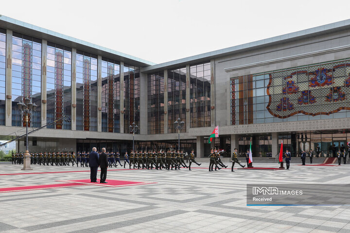 استقبال رسمی رئیس جمهور بلاروس از دکتر پزشکیان