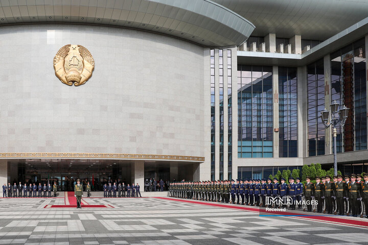 استقبال رسمی رئیس جمهور بلاروس از دکتر پزشکیان