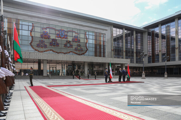 استقبال رسمی رئیس جمهور بلاروس از دکتر پزشکیان