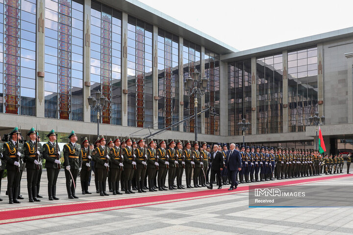 استقبال رسمی رئیس جمهور بلاروس از دکتر پزشکیان