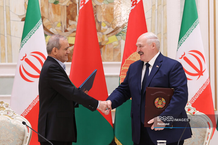 امضای بیانیه مشترک و اسناد همکاری میان ایران و بلاروس
