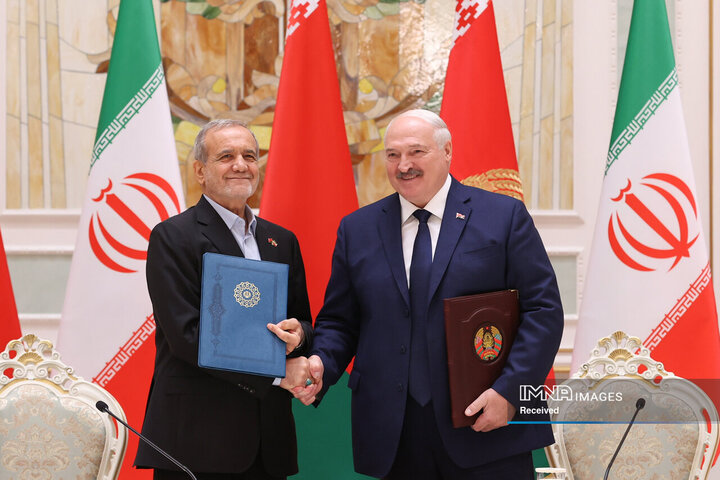 امضای بیانیه مشترک و اسناد همکاری میان ایران و بلاروس