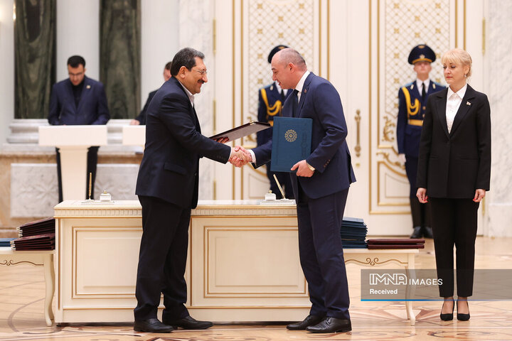 امضای بیانیه مشترک و اسناد همکاری میان ایران و بلاروس