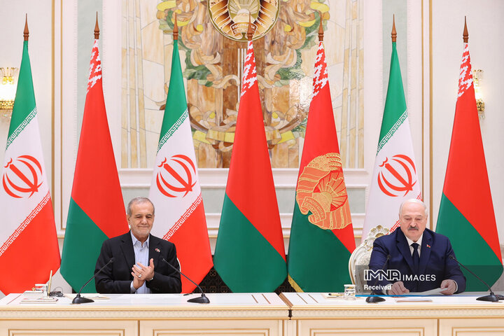 امضای بیانیه مشترک و اسناد همکاری میان ایران و بلاروس