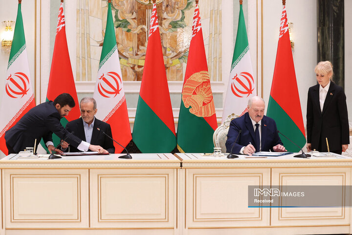 امضای بیانیه مشترک و اسناد همکاری میان ایران و بلاروس