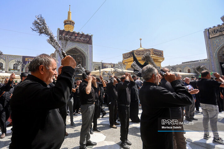 حرم امام رضا (ع) در روز رحلت پیامبر اکرم (ص)
