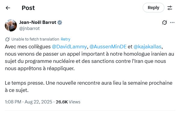 وزیر خارجه فرانسه: تماس مهمی با عراقچی داشتیم