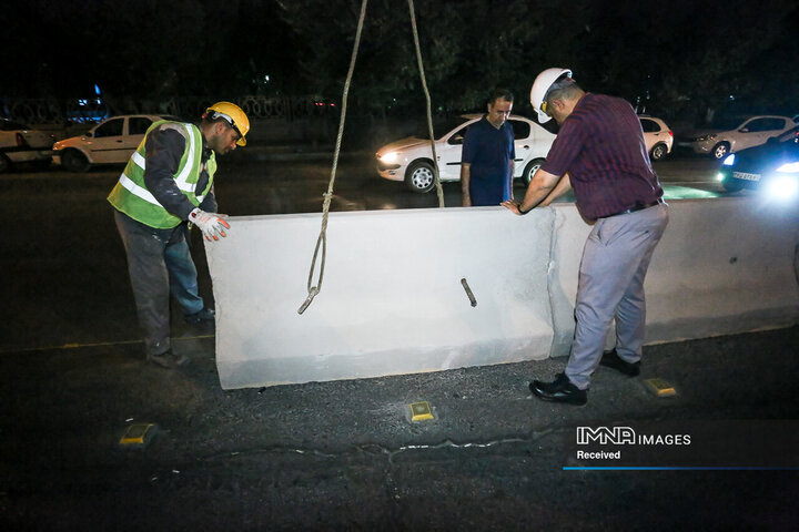 آغاز طرح آزمایشی اصلاح ترافیکی مقابل پایانه کاوه