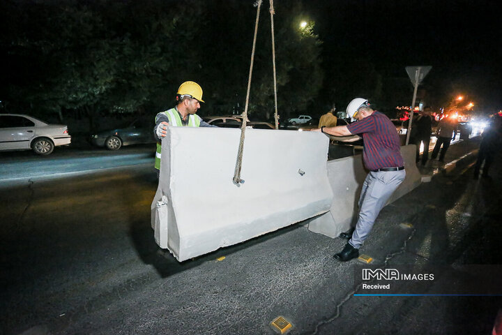 آغاز طرح آزمایشی اصلاح ترافیکی مقابل پایانه کاوه