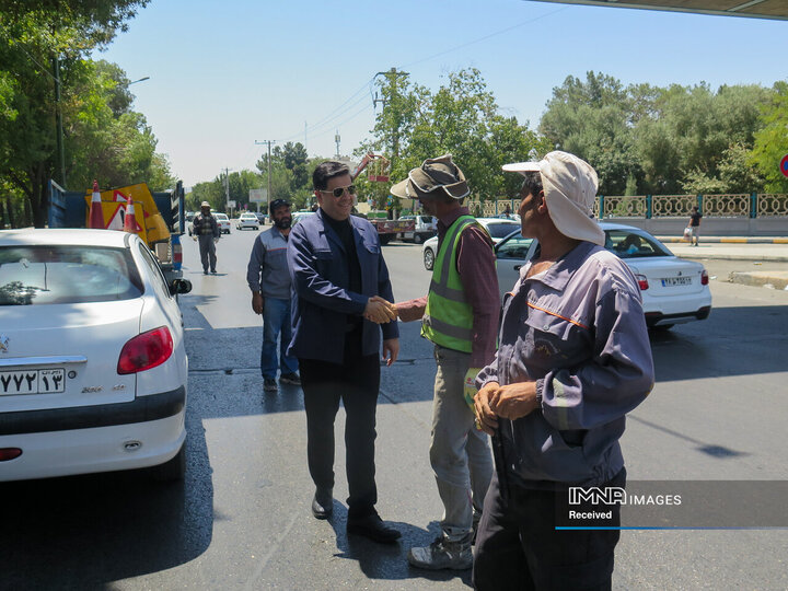 آغاز طرح آزمایشی اصلاح ترافیکی مقابل پایانه کاوه