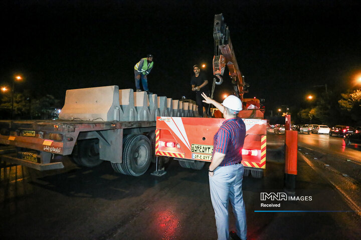 آغاز طرح آزمایشی اصلاح ترافیکی مقابل پایانه کاوه