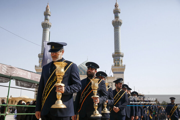 عزاداری خادمان کریمه اهل بیت(ع) در روز شهادت امام رضا(ع)