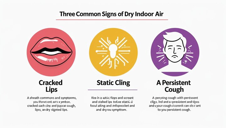 نشانه‌های خشکی هوا در خانه + راه‌حل مؤثر برای رفع آن