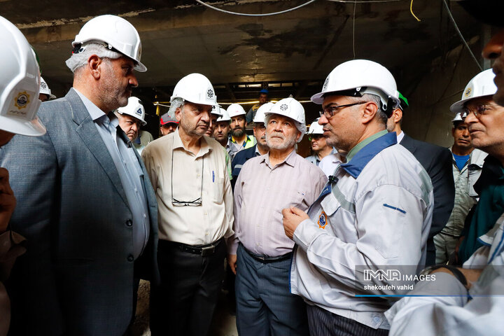 بازدید اعضای کمیسیون حمل‌و‌نقل شورای شهر اصفهان از پروژه خط 2 مترو