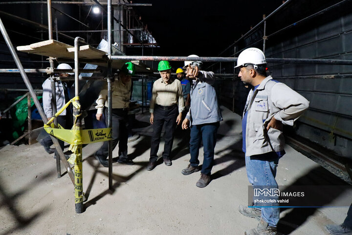 بازدید اعضای کمیسیون حمل‌و‌نقل شورای شهر اصفهان از پروژه خط 2 مترو