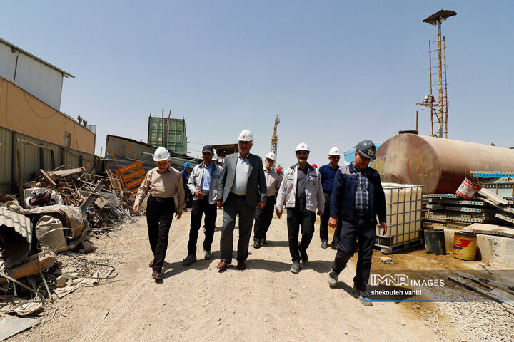 بازدید اعضای کمیسیون حمل‌و‌نقل شورای شهر اصفهان از پروژه خط 2 مترو