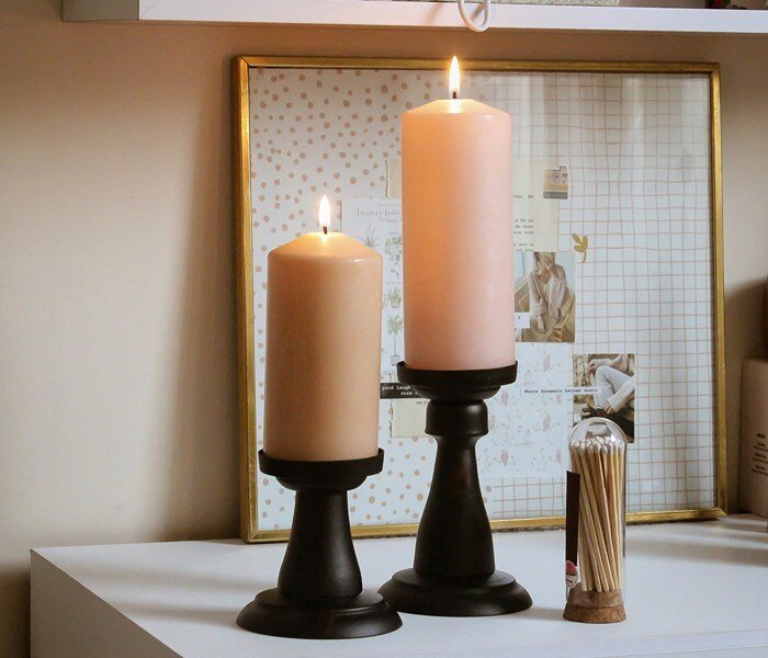 شمع استوانه ایی ساخته شده در خانه