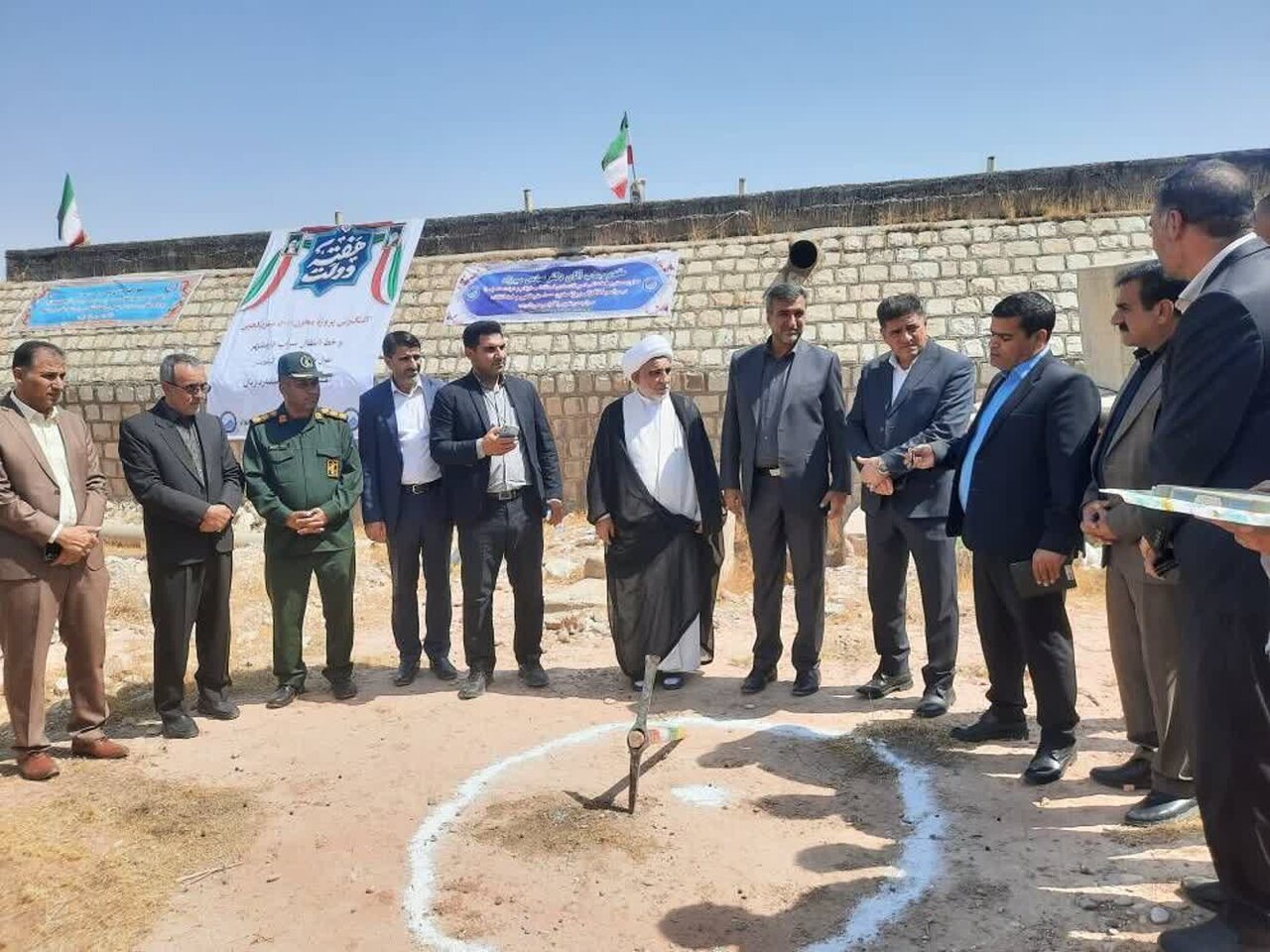 کلنگزنی مخزن ۵۰۰۰ مترمکعبی و مدرسه ۹ کلاسه در درهشهر