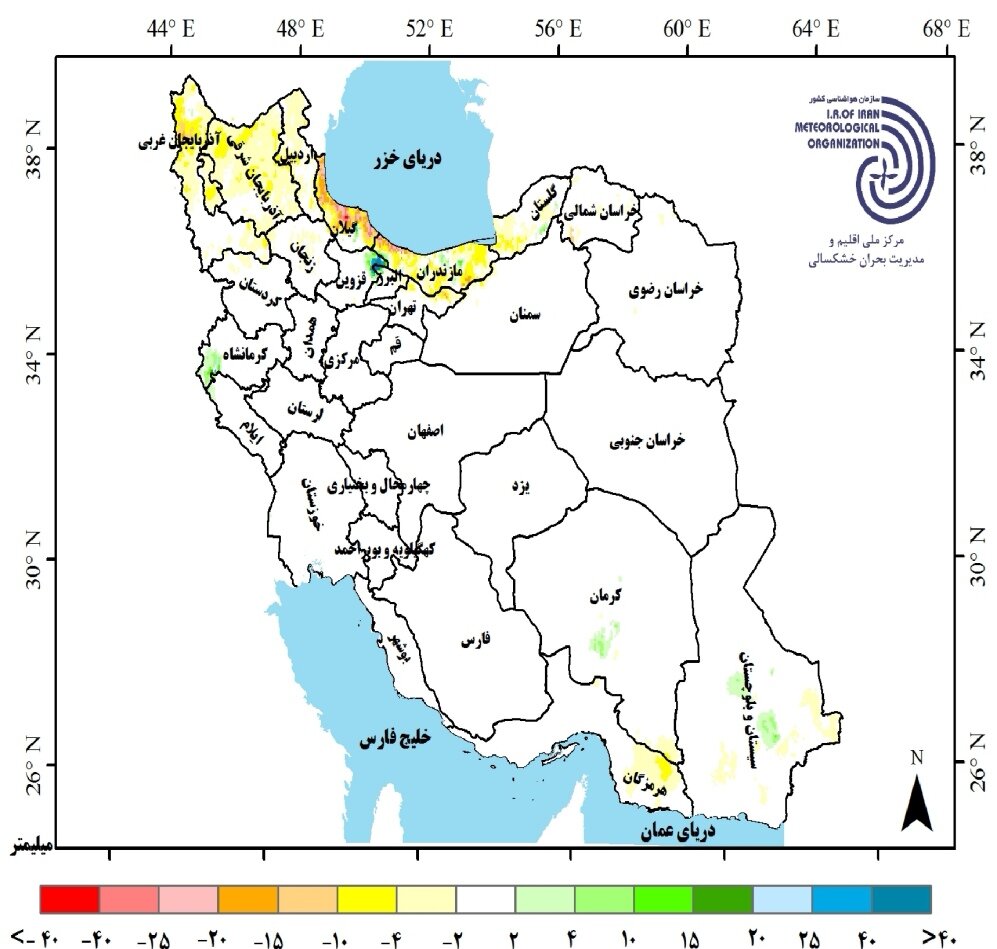 جزئیات جدیدترین پیش بینی بارش ها و دمای هوا در ایران شهریور ۱۴۰۴