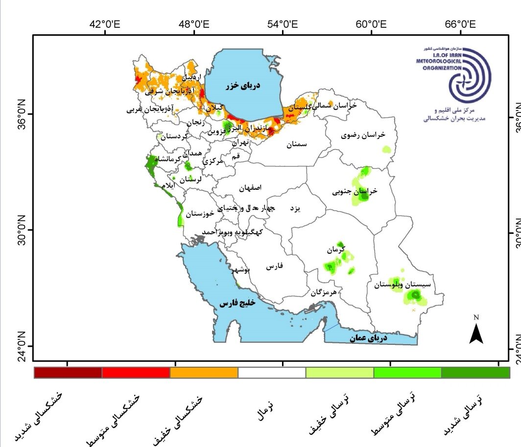 جزئیات جدیدترین پیش بینی بارش ها و دمای هوا در ایران شهریور ۱۴۰۴