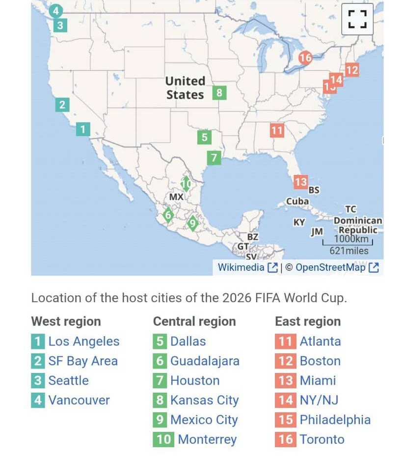 آخرین وضعیت میزبانی مسابقات جام جهانی ۲۰۲۶ / ایران در کدام کشورها مسابقه میدهد؟