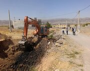 اجرای کانال دفع آب‌های سطحی در «سروک»