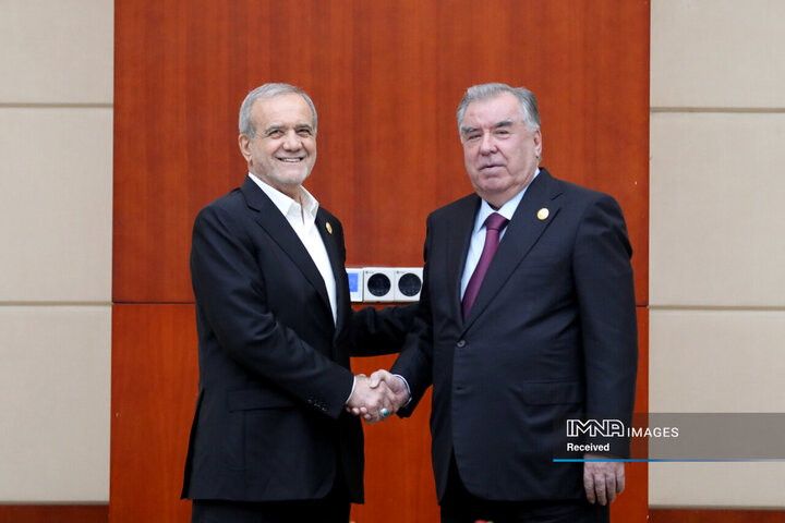 دیدار روسای جمهور ایران و تاجیکستان