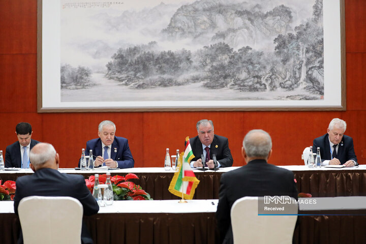 دیدار روسای جمهور ایران و تاجیکستان