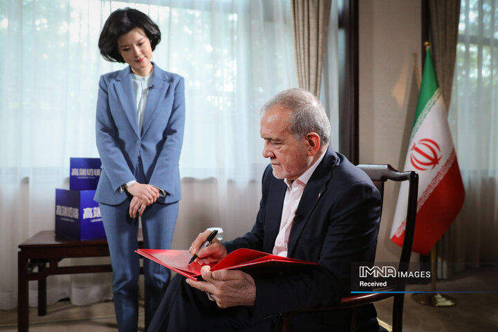 گفت‌وگوی رئیس جمهور با شبکه مرکزی تلویزیون چین