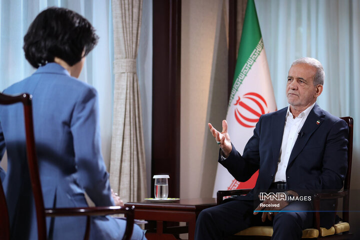 گفت‌وگوی رئیس جمهور با شبکه مرکزی تلویزیون چین