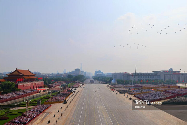 مراسم رژه نیروهای مسلح چین به مناسبت هشتادمین سال پایان جنگ جهانی