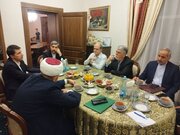 وزیر ارشاد، نماز را با مسلمانان سن‌پترزبورگ اقامه کرد + فیلم