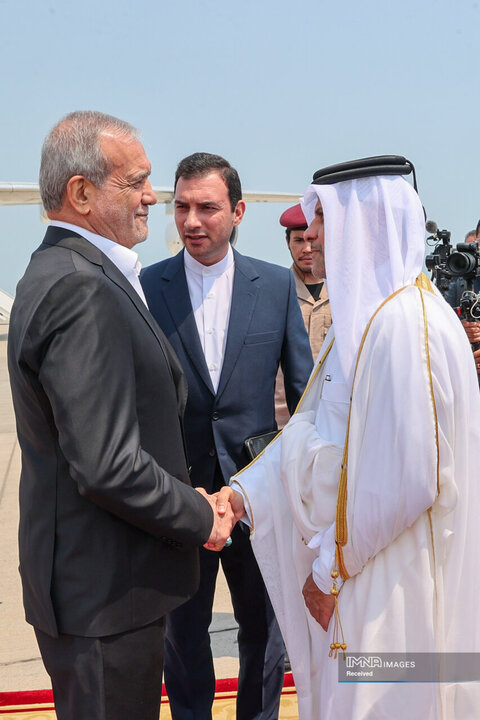 ورود رئیس جمهور به دوحه