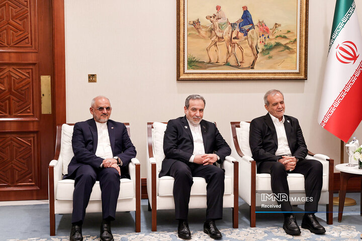 دیدار امیر قطر با رئیس جمهور