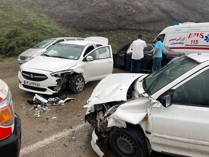 تصادف در محور نمین-آستارا ۶ مصدوم برجای گذاشت
