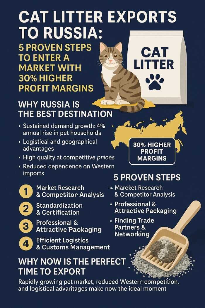 Cat Litter Exports to Russia: 5 Proven Steps to Enter a Market with 30% Higher Profit Marg