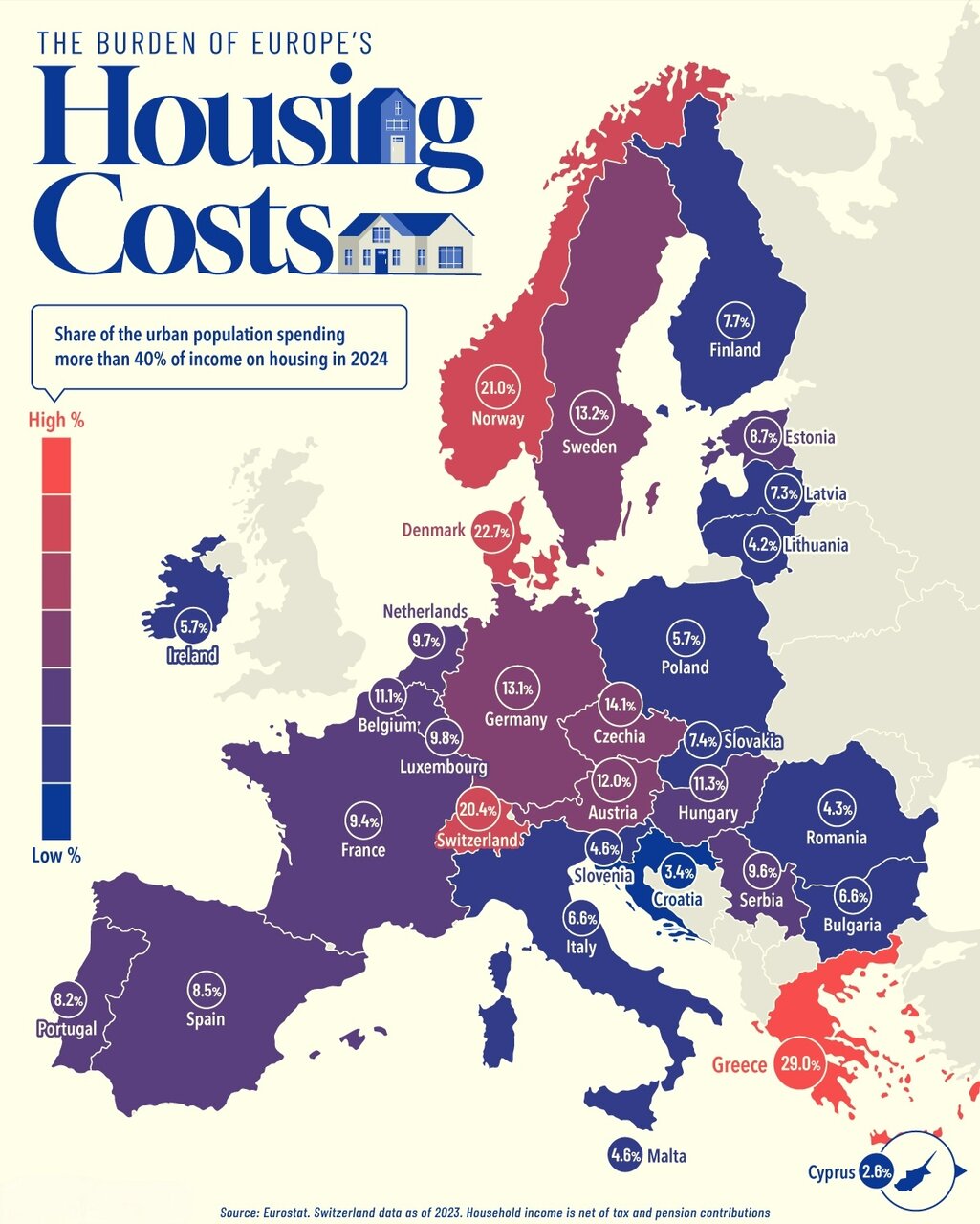 فشار هزینه مسکن در اروپا و افزایش نارضایتیها