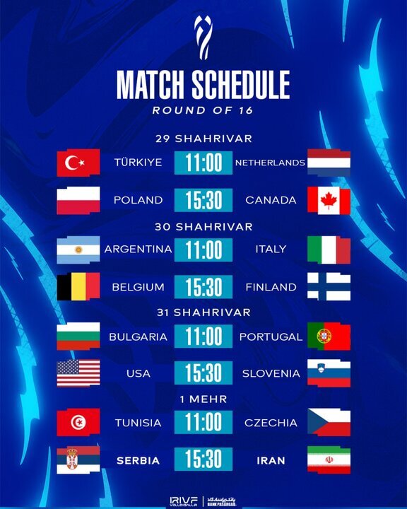۱۶ تیم مرحله یک هشتم مشخص شدند/ حذف برزیل کار ایران را آسانتر کرد
