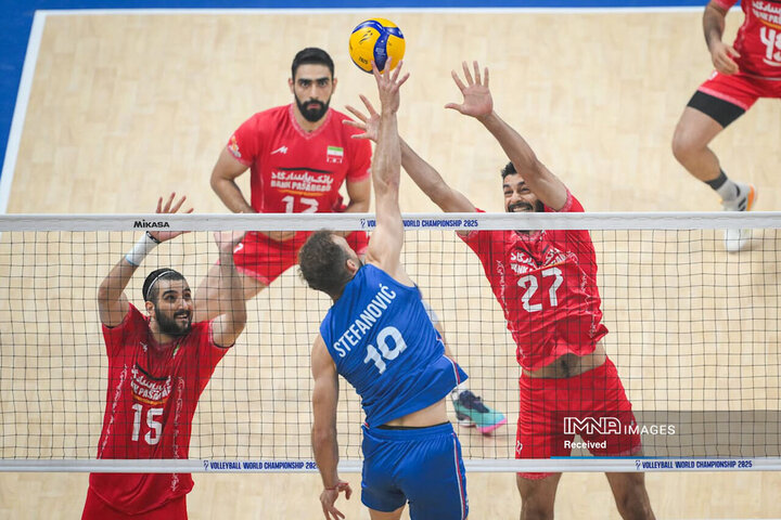 تصاویر والیبال ایران مقابل صربستان