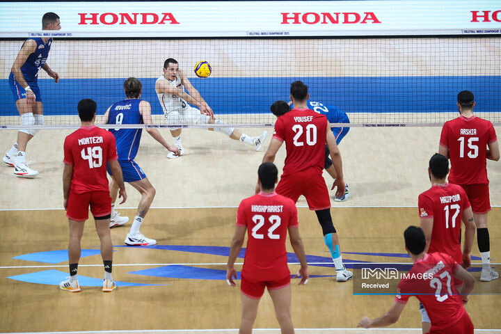 تصاویر والیبال ایران مقابل صربستان