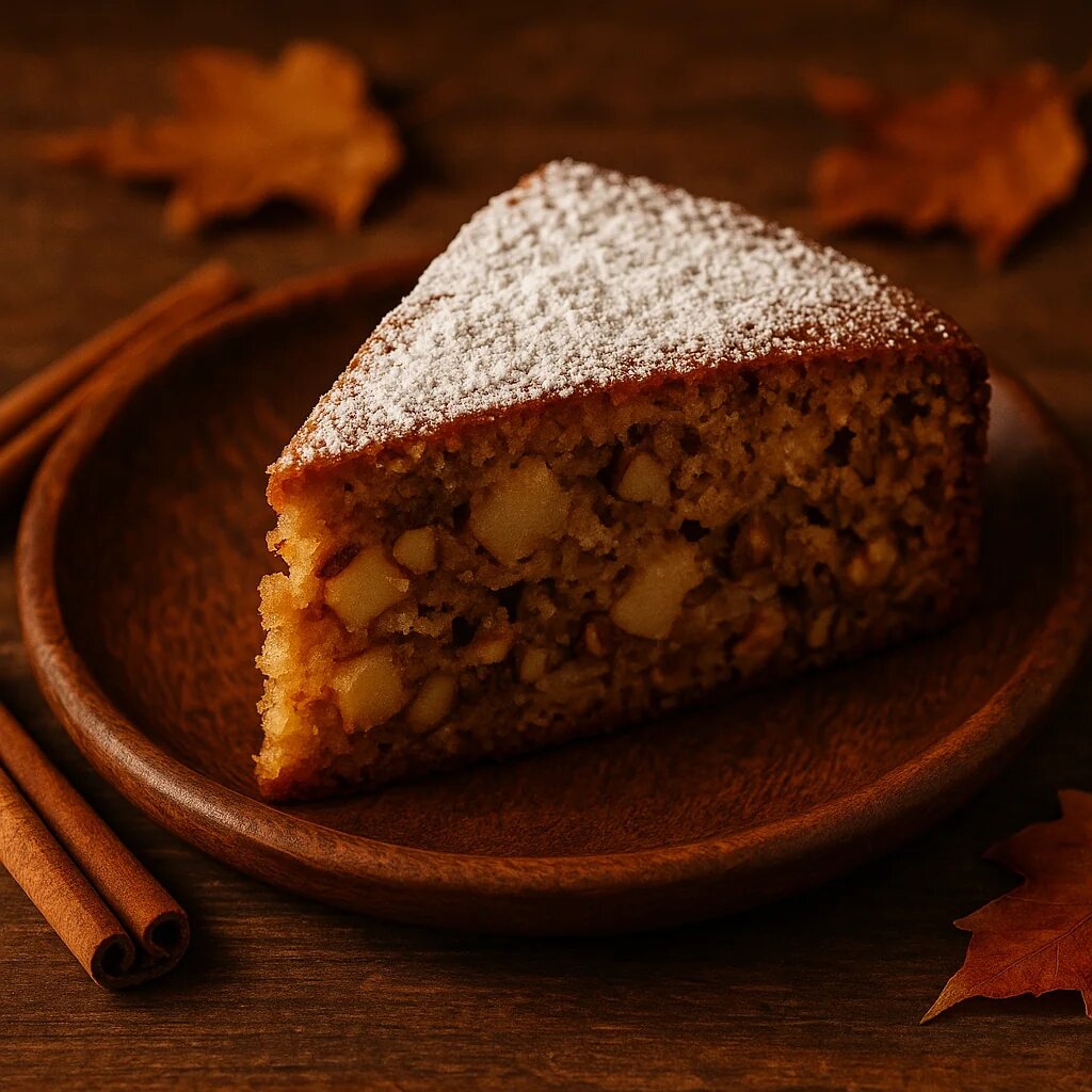 طرز تهیه کیک سیب دارچین با گردو