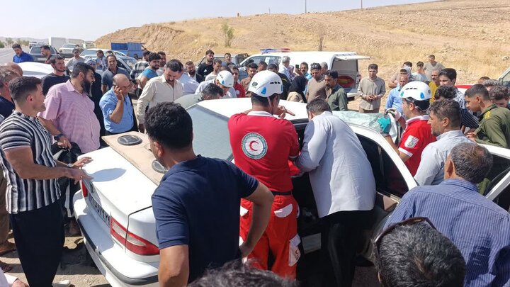 ۳ کشته و یک مجروح در تصادف سه خودرو در محور قصرشیرین-سرپل ذهاب