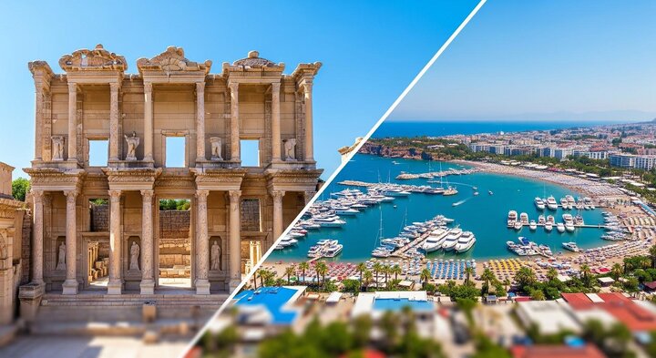 کوش آداسی بهتره یا آنتالیا؟ مقایسه در جدول