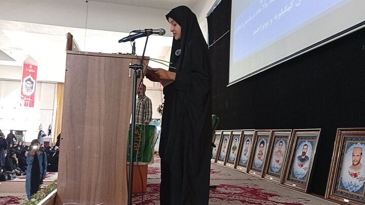 فیلم| سوگ‌نامه‌خوانی دختر شهید فراجا